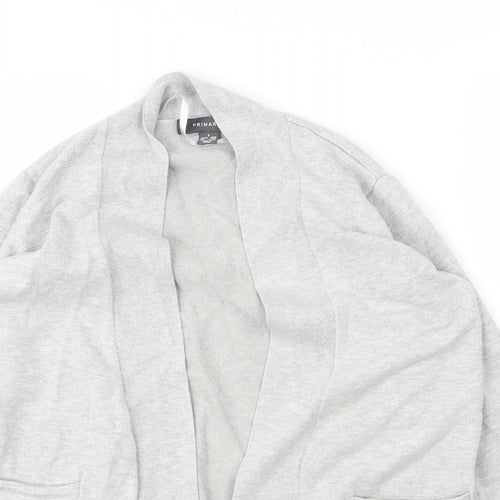 Primark Womens Grey V-Neck  Viscose Cardigan Jumper Size S