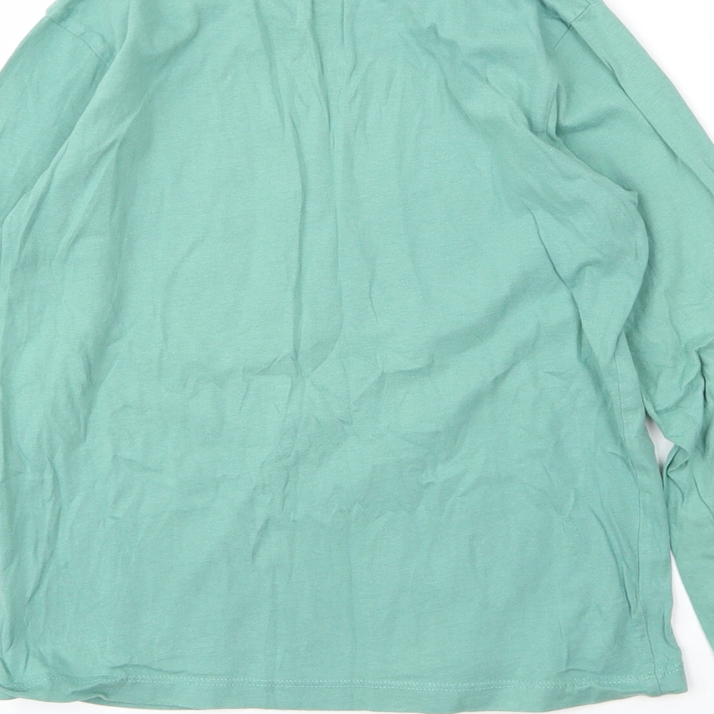 NEXT Boys Green  Cotton Basic T-Shirt Size 11 Years Round Neck