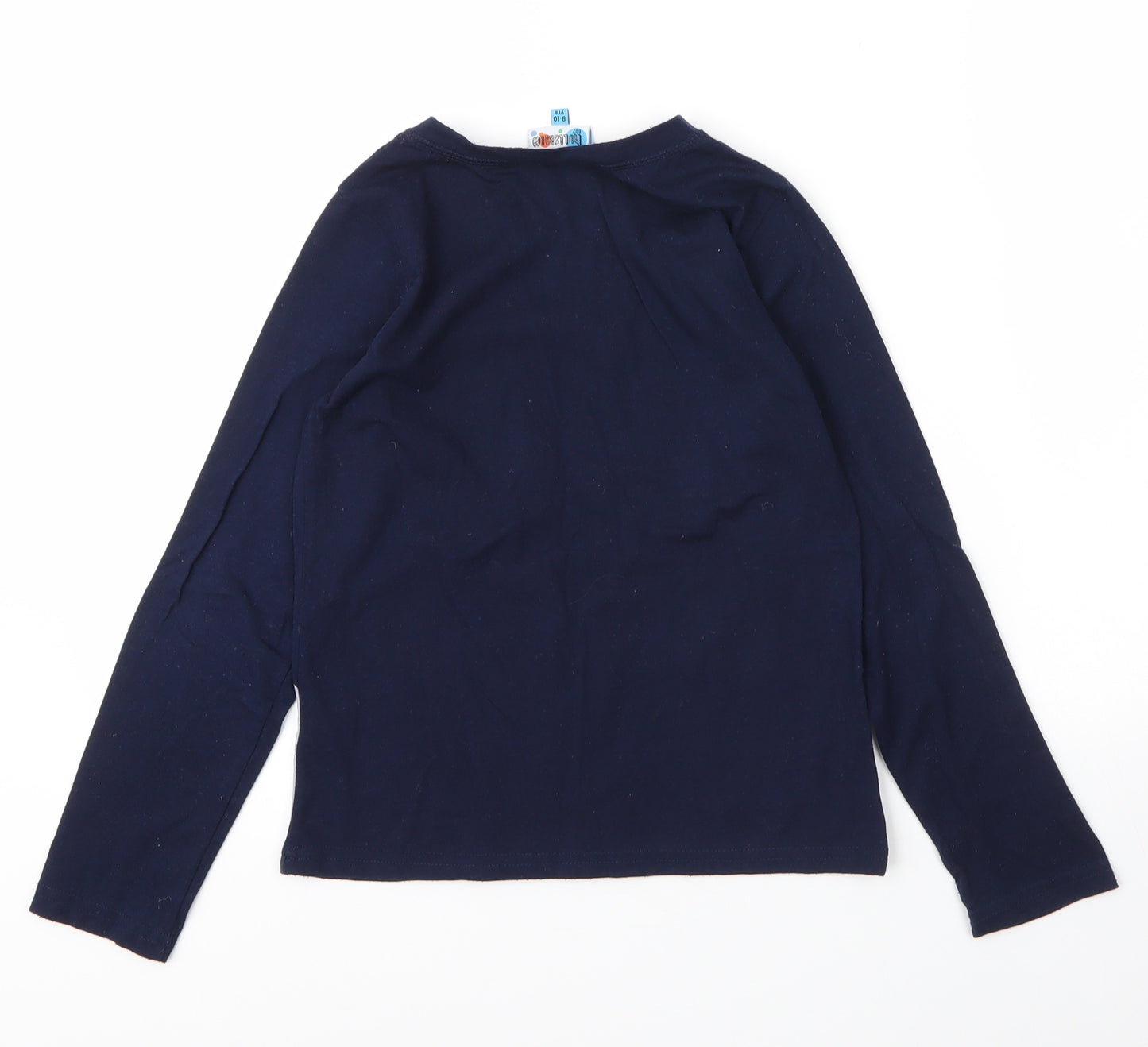 Hullabaloo Boys Blue  Cotton Basic T-Shirt Size 9 Years Round Neck