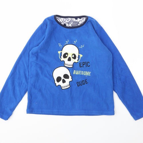 Matalan Boys Blue Round Neck  Polyester Pullover Jumper Size 10 Years