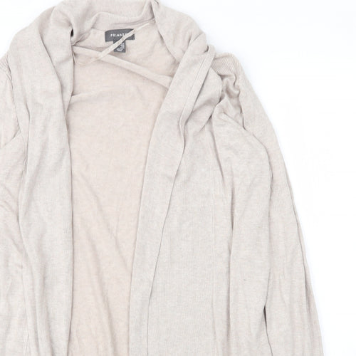 Primark Womens Beige V-Neck  Viscose Cardigan Jumper Size M