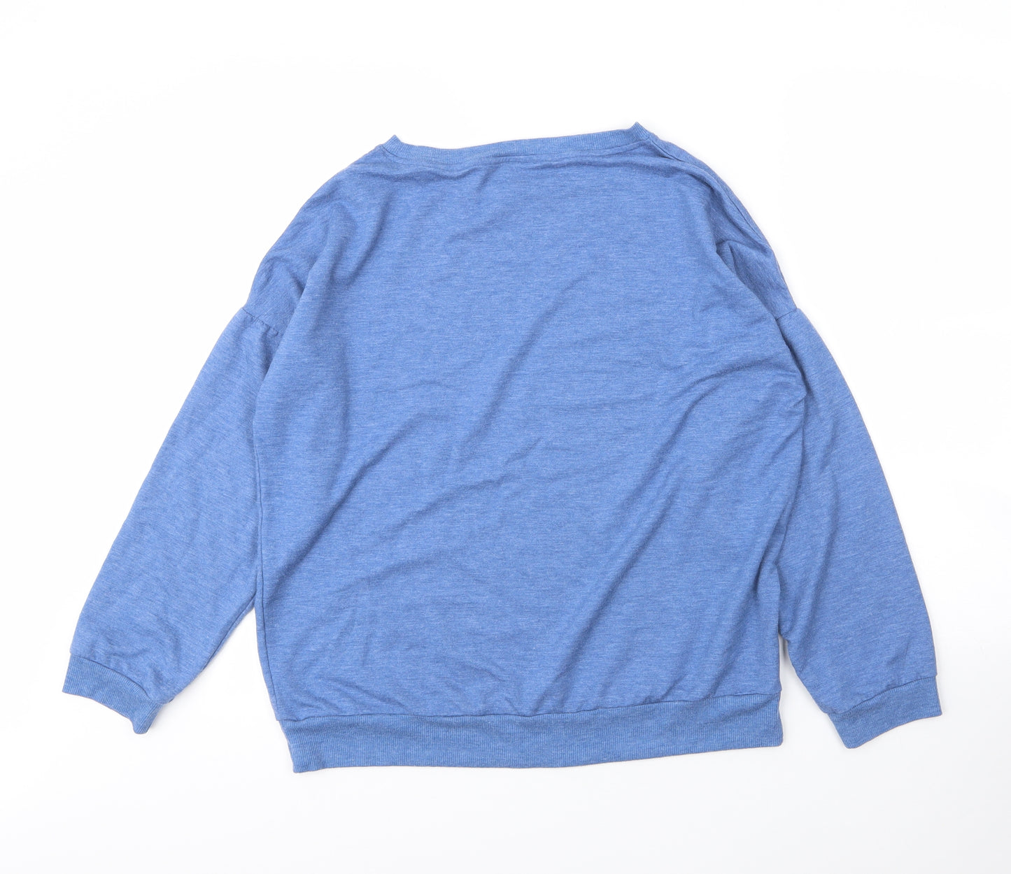 Avenue Womens Blue Round Neck  Viscose Pullover Jumper Size M   - PJ top