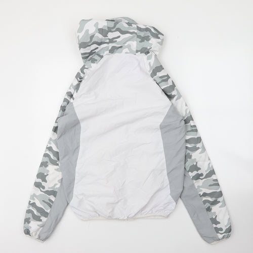 Primark Mens White Camouflage  Parka Coat Size S  Zip