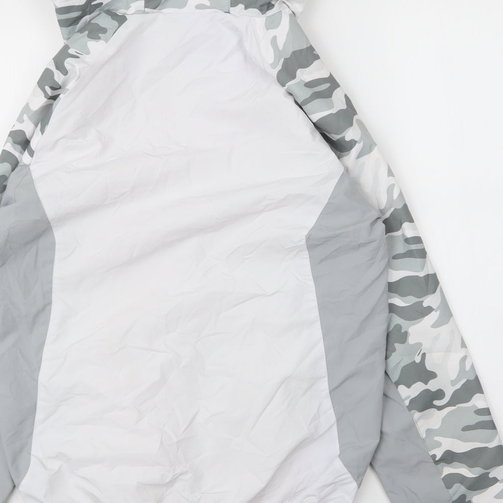 Primark Mens White Camouflage  Parka Coat Size S  Zip