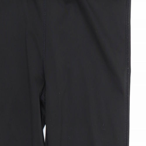 Workout Womens Black  Polyester Compression Leggings Size S L24 in Regular