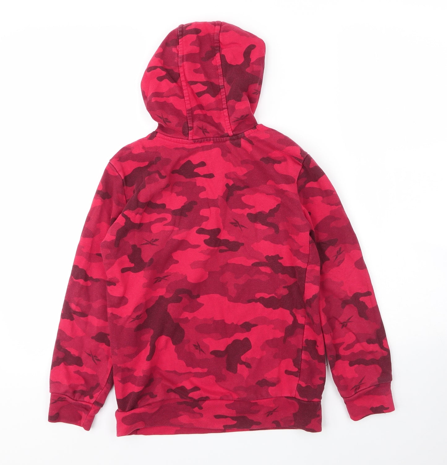 Reebok Boys Red Camouflage Cotton Pullover Hoodie Size 9 Years