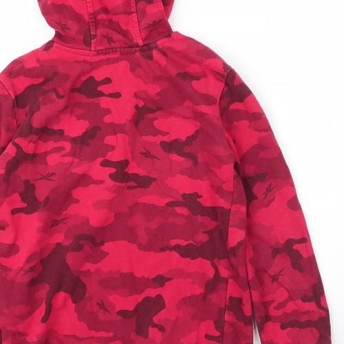 Reebok Boys Red Camouflage Cotton Pullover Hoodie Size 9 Years