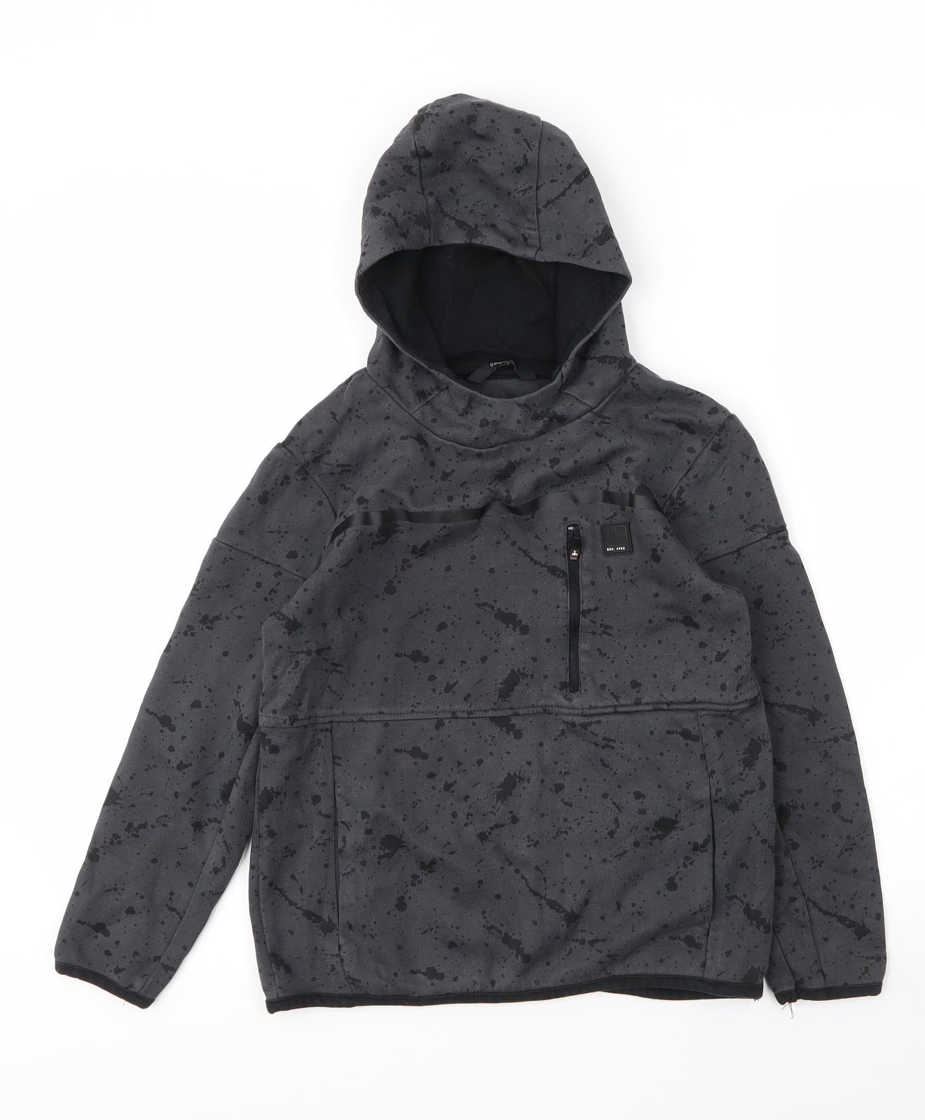 George Boys Grey  Cotton Pullover Hoodie Size 9 Years  Zip