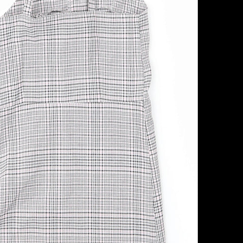 Primark Girls Pink Plaid Viscose A-Line  Size 8 Years  V-Neck