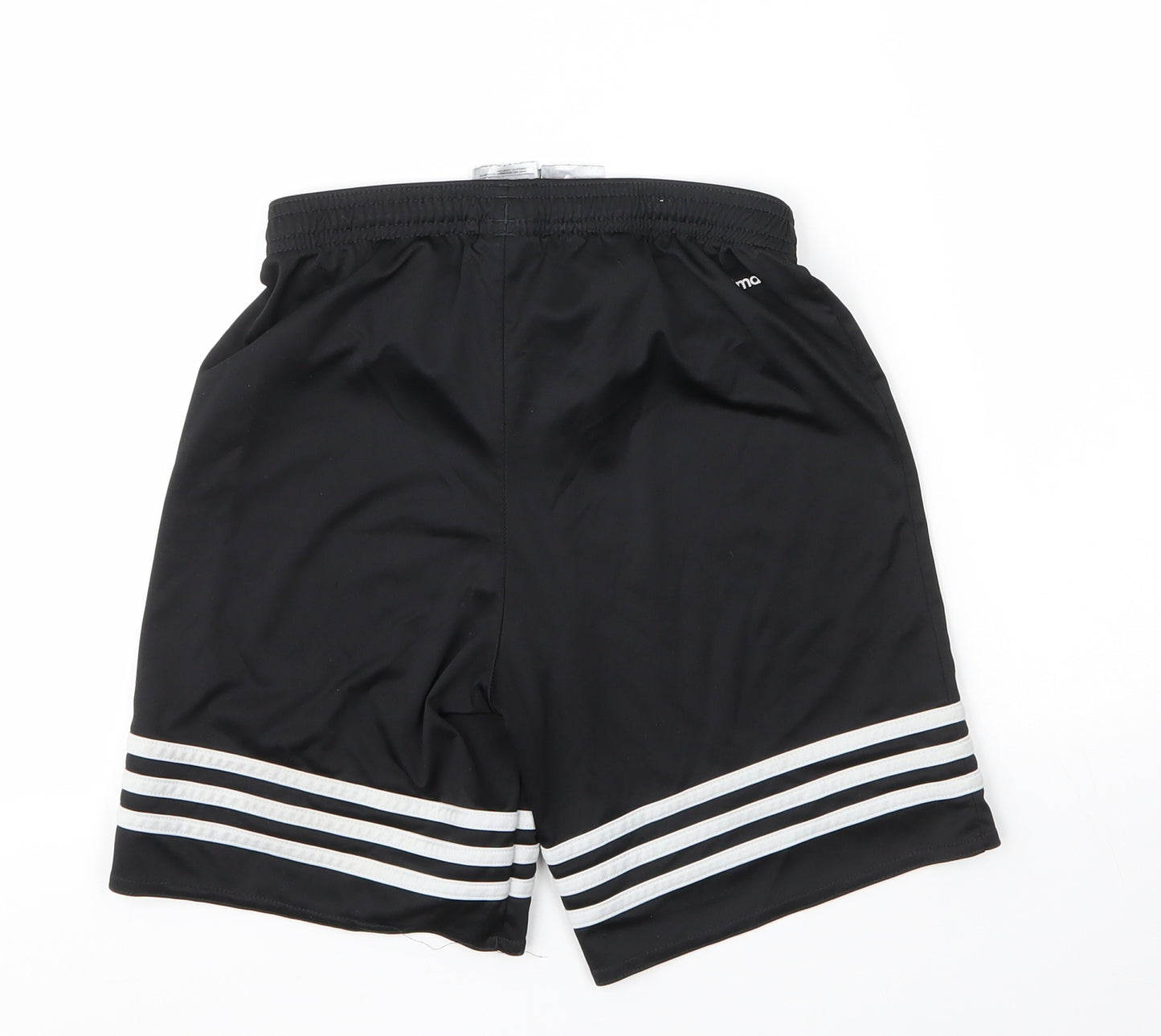 adidas Boys Black  Polyester Sweat Shorts Size 11-12 Years  Regular Drawstring
