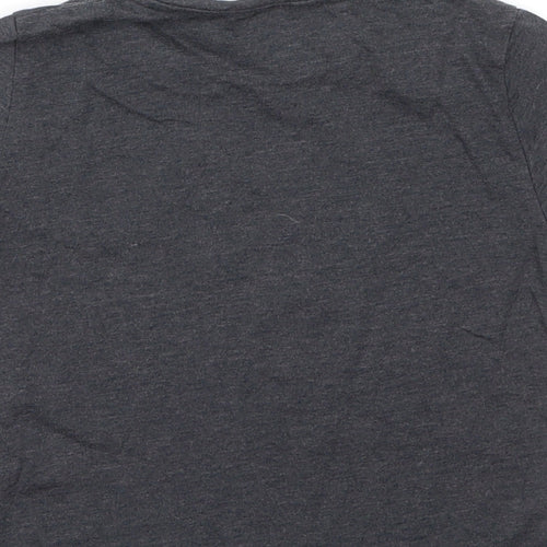 Miss Evie Girls Grey  Cotton Basic T-Shirt Size 7 Years Round Neck