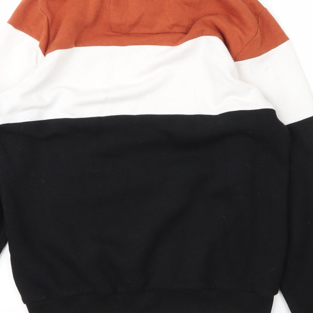 F&F Mens Black  Cotton Pullover Sweatshirt Size S