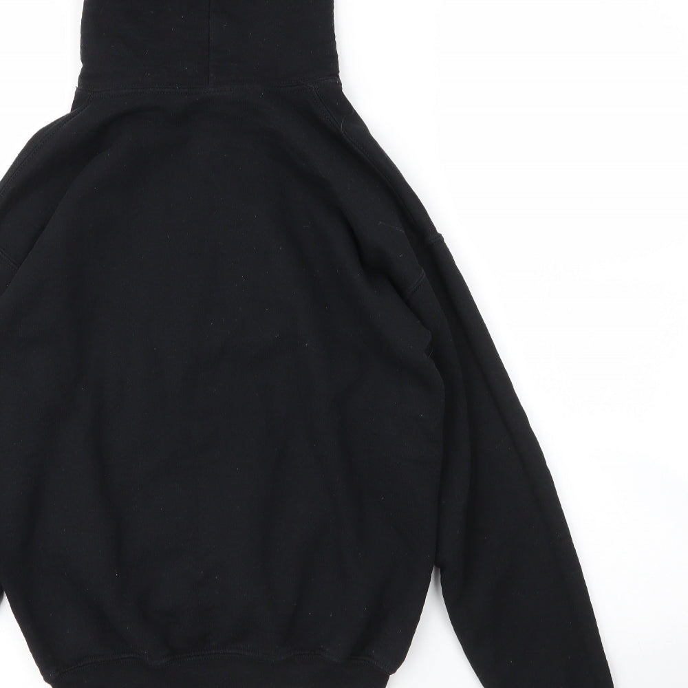 Gildan Girls Black  Cotton Pullover Hoodie Size L   - Stranger Things