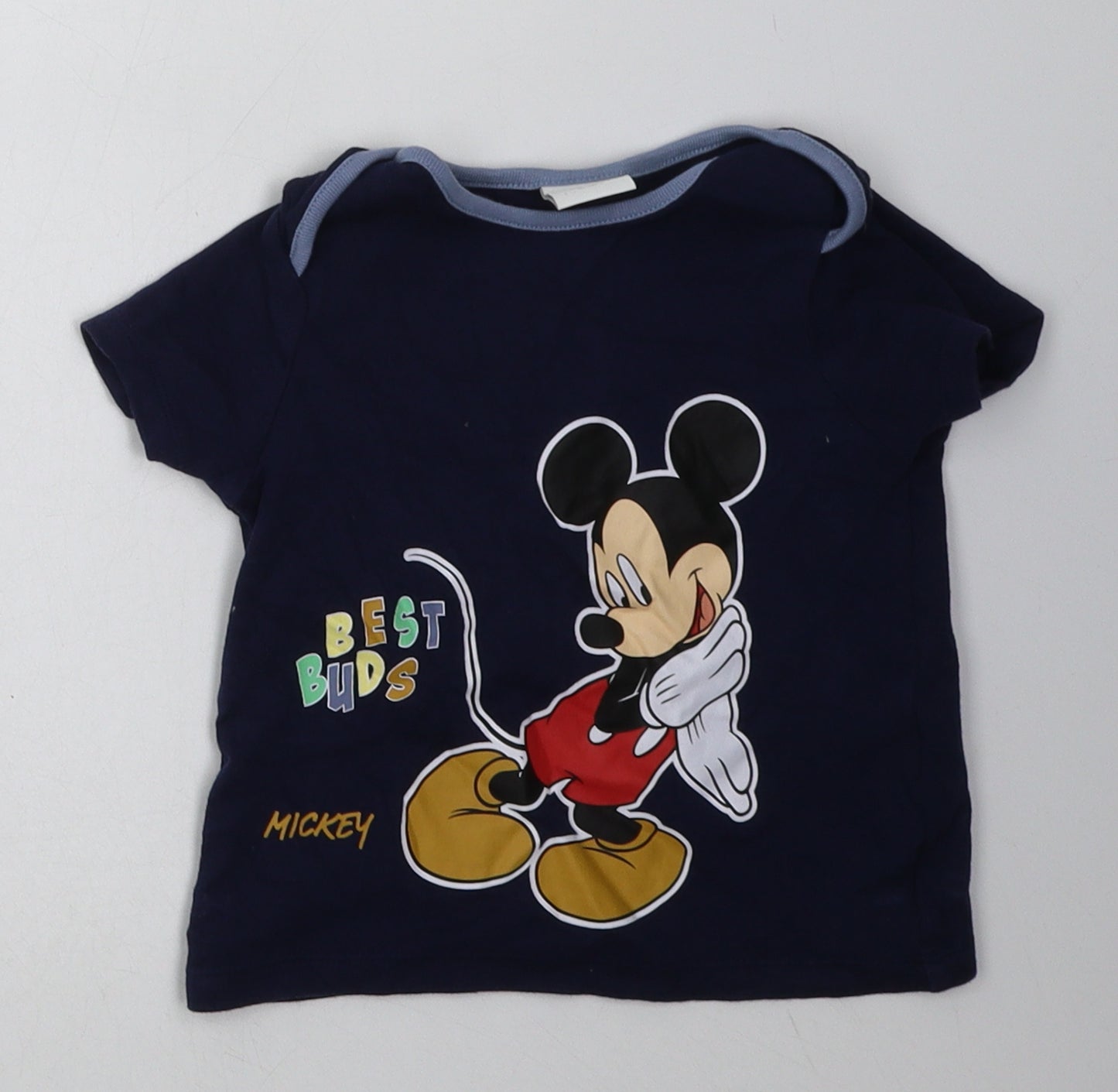 F&F Boys Blue  Cotton Cami Pyjama Set Size 12-18 Months  Pullover - Mickey Mouse