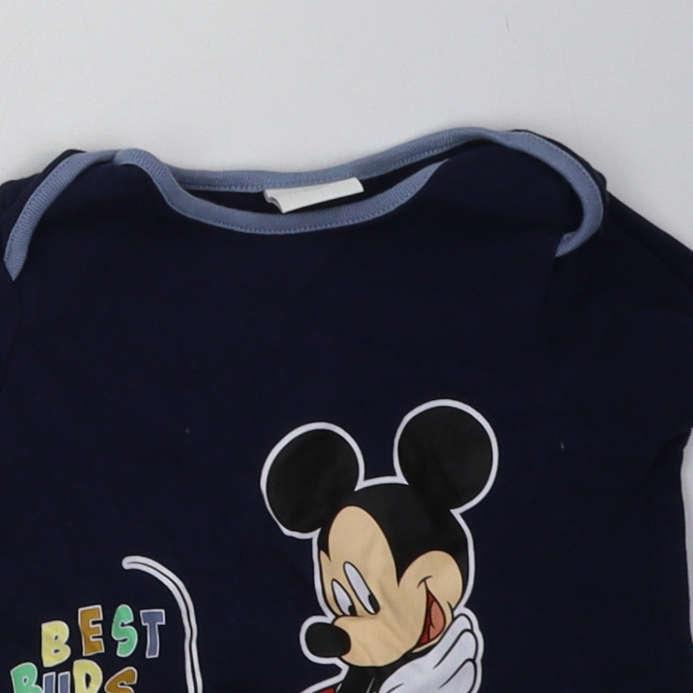F&F Boys Blue  Cotton Cami Pyjama Set Size 12-18 Months  Pullover - Mickey Mouse