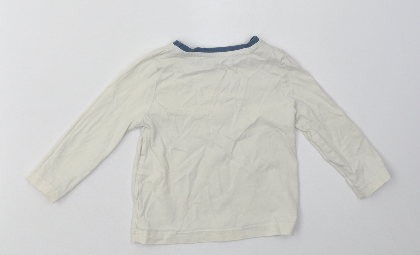 Nutmeg Boys White  Cotton Basic Casual Size 2 Years Crew Neck Pullover - Polar Bear
