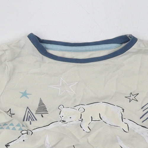 Nutmeg Boys White  Cotton Basic Casual Size 2 Years Crew Neck Pullover - Polar Bear