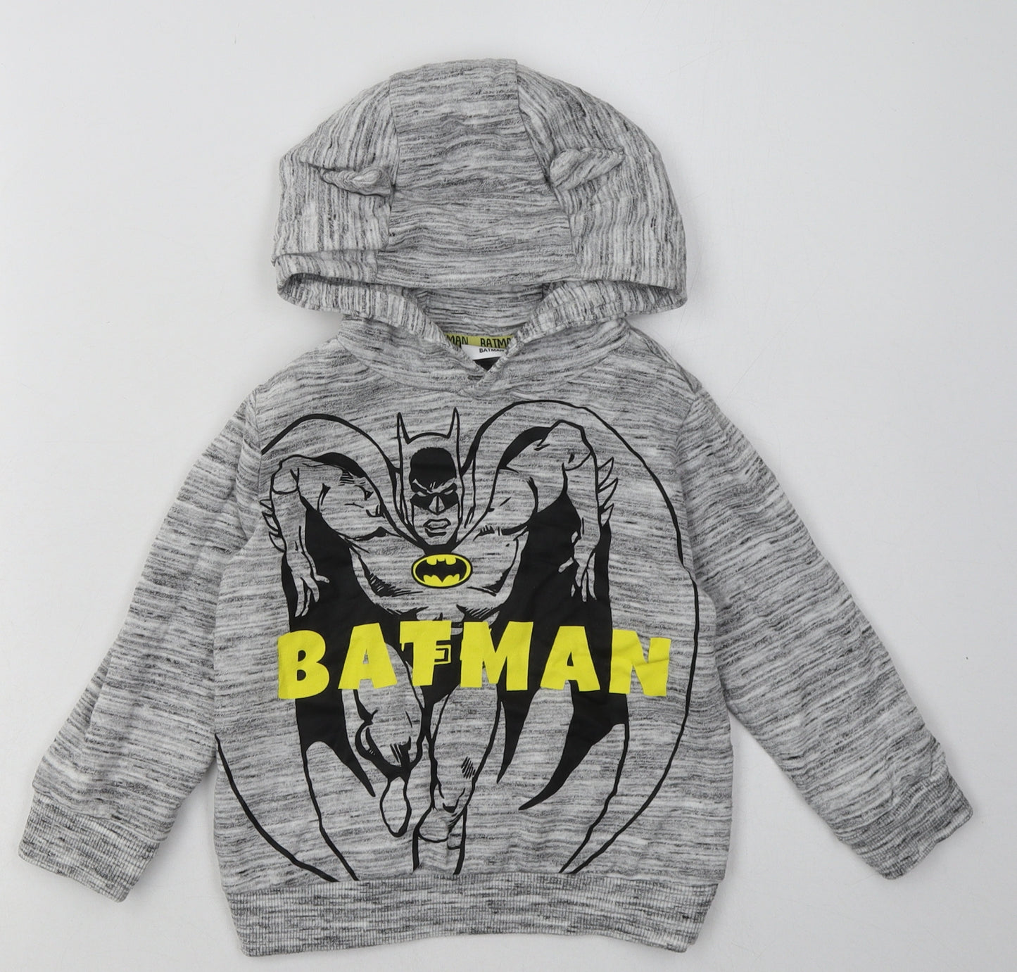 F&F Boys Grey  Cotton Pullover Hoodie Size 3-4 Years  Pullover - Batman
