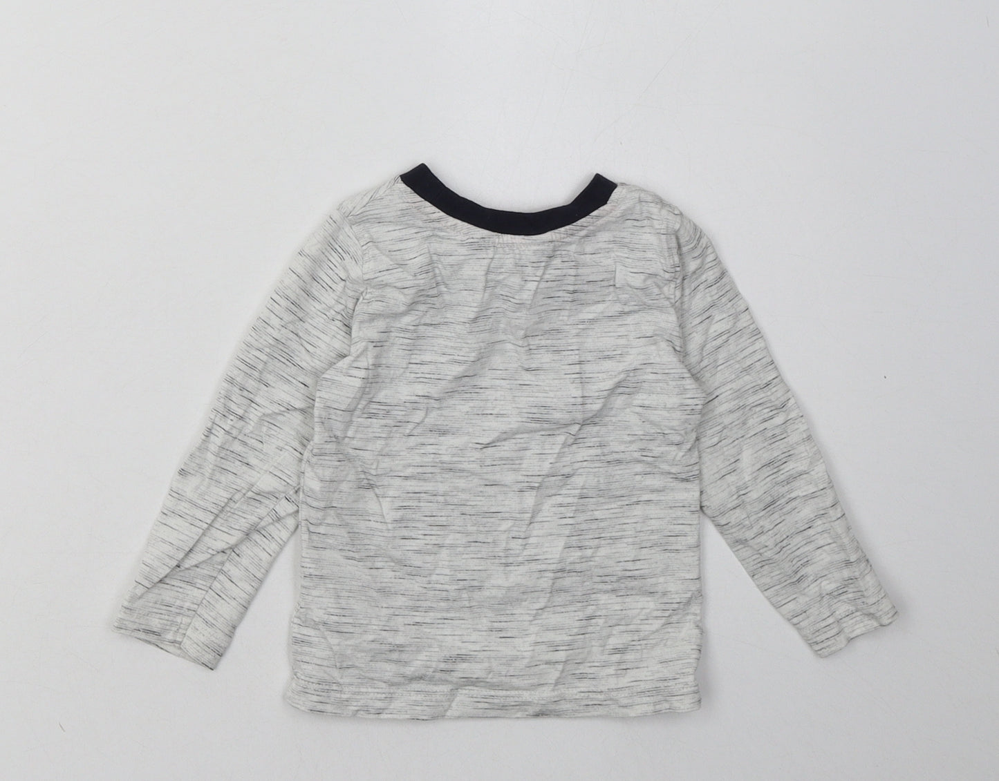 Primark Boys Grey  Cotton Basic Casual Size 12-18 Months Crew Neck Pullover - daddys superstar