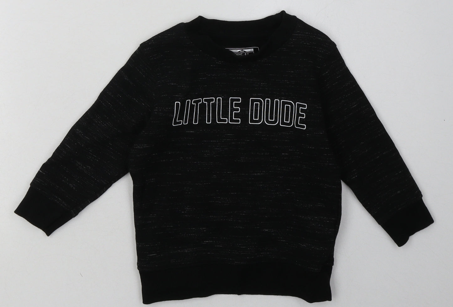 NEXT Boys Black  Cotton Pullover Jumper Size 12-18 Months  Pullover - Little Dude