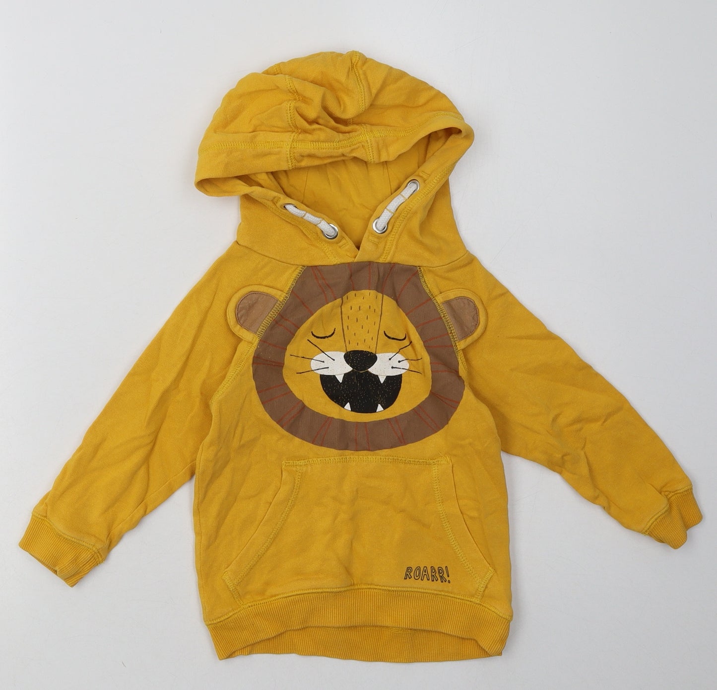 George Boys Yellow  Cotton Pullover Hoodie Size 2 Years  Pullover - lion
