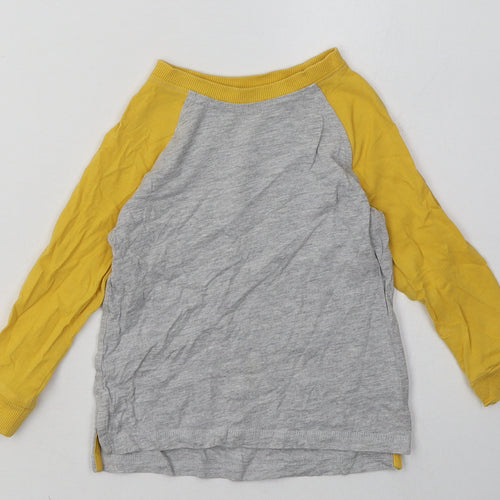 George Boys Yellow  Cotton Basic Casual Size 2 Years Crew Neck Pullover