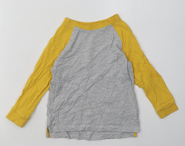 George Boys Yellow Cotton Basic Casual Size 2 Years Crew Neck Pullover