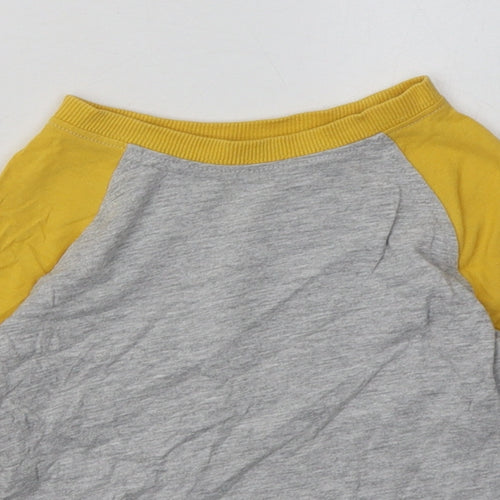 George Boys Yellow  Cotton Basic Casual Size 2 Years Crew Neck Pullover