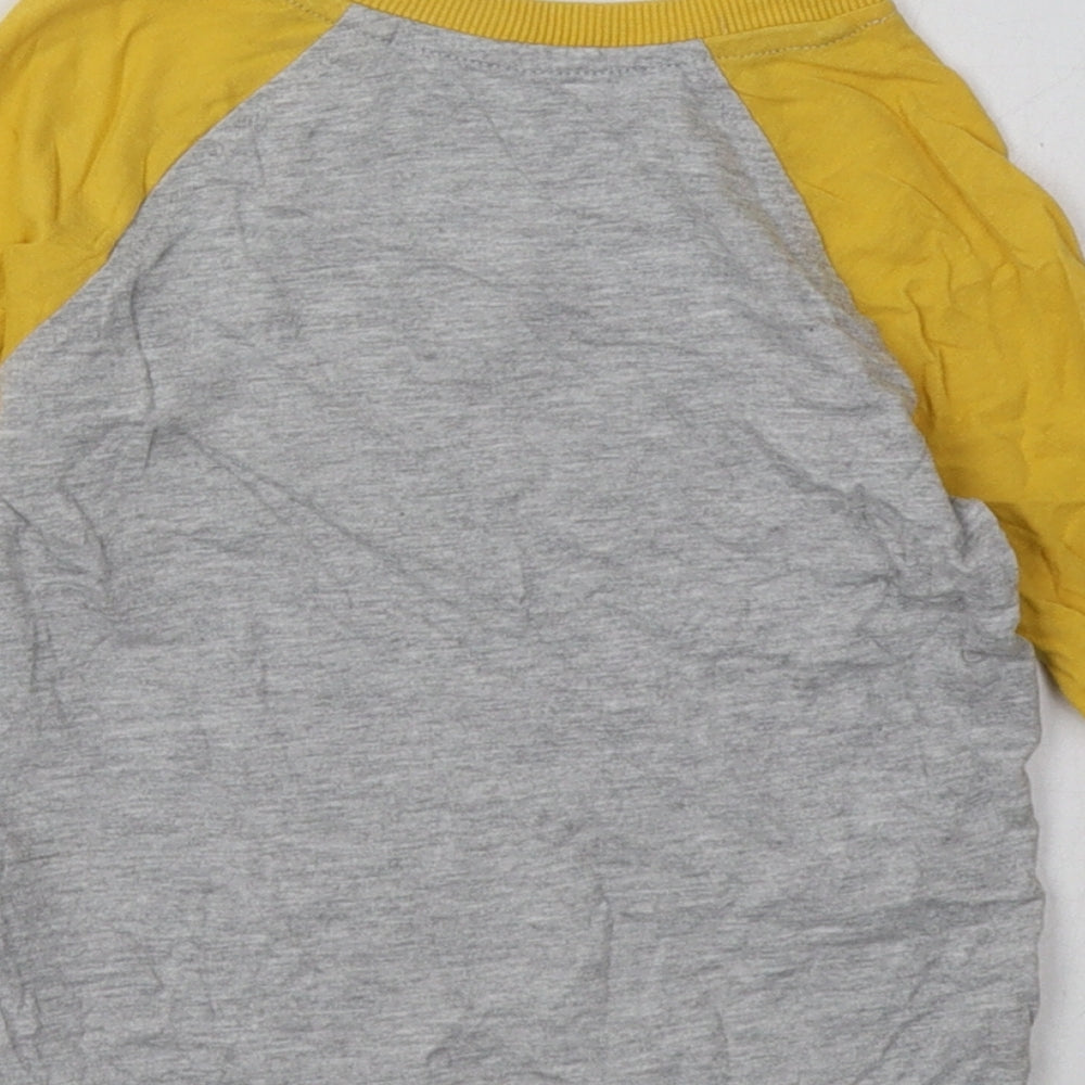 George Boys Yellow  Cotton Basic Casual Size 2 Years Crew Neck Pullover