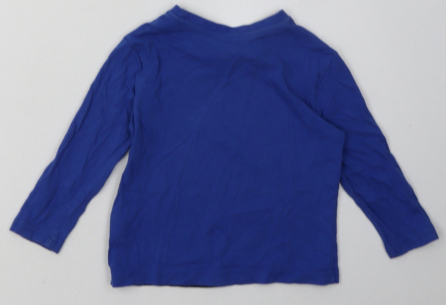Primark Boys Blue  Cotton Basic Casual Size 2 Years Crew Neck Pullover - dinomite