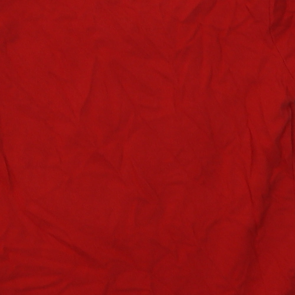 Primark Boys Red  Cotton Basic T-Shirt Size 12-18 Months Crew Neck Pullover - OK