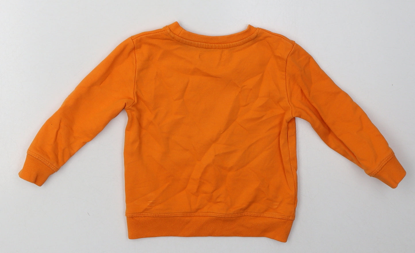 Debenhams Boys Orange  Cotton Pullover Jumper Size 12-18 Months  Pullover - roarsome