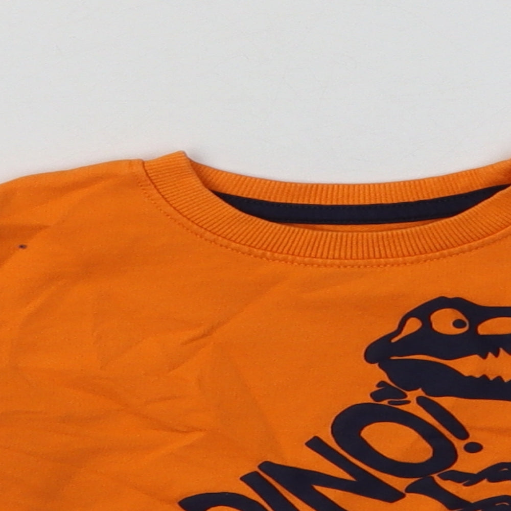 Debenhams Boys Orange  Cotton Pullover Jumper Size 12-18 Months  Pullover - roarsome