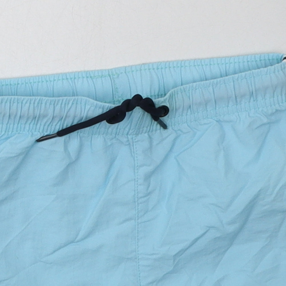 Preworn Boys Blue Striped Nylon Shorts Outfit/Set Size 18-24 Months  Tie