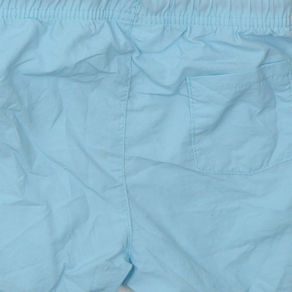 Preworn Boys Blue Striped Nylon Shorts Outfit/Set Size 18-24 Months  Tie