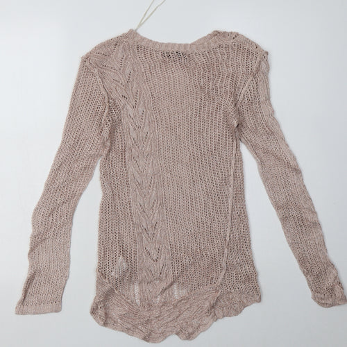 NEXT Womens Pink  Viscose Pullover Sweatshirt Size 10  Pullover