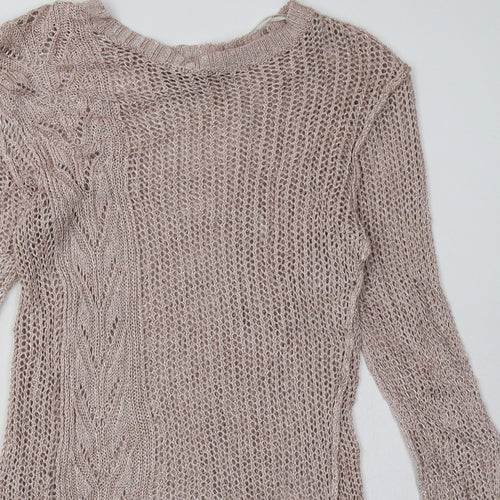 NEXT Womens Pink  Viscose Pullover Sweatshirt Size 10  Pullover