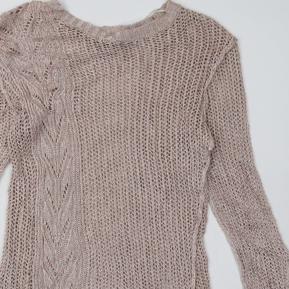 NEXT Womens Pink  Viscose Pullover Sweatshirt Size 10  Pullover