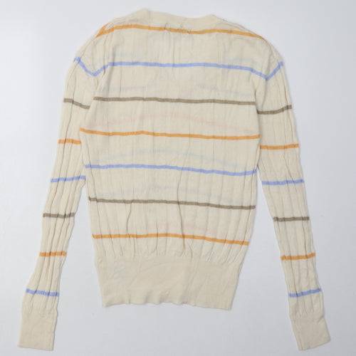 Marks and Spencer Womens Beige Striped Viscose Pullover Sweatshirt Size S  Pullover