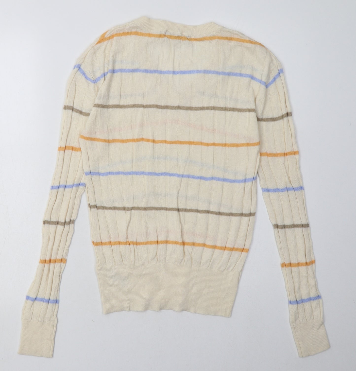 Marks and Spencer Womens Beige Striped Viscose Pullover Sweatshirt Size S  Pullover