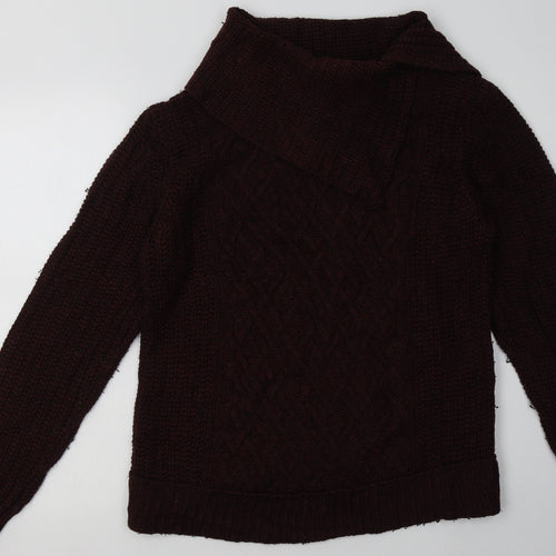 H&M Womens Red Argyle/Diamond Acrylic Pullover Sweatshirt Size M  Pullover