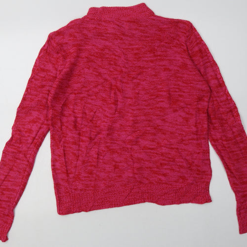 Matalan Womens Pink Argyle/Diamond Acrylic Pullover Sweatshirt Size L  Pullover