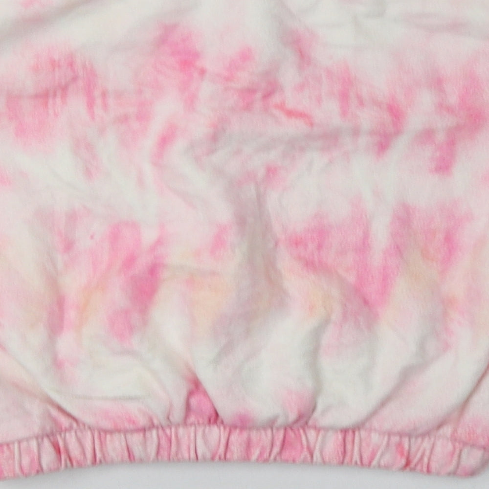 River Island Girls Pink  Polyester Pullover Sweatshirt Size 11-12 Years  Zip - Cropped