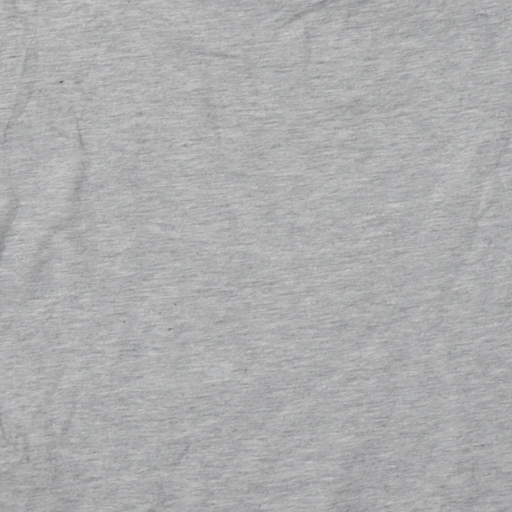 Marks and Spencer Girls Grey  Cotton Basic Casual Size 6-7 Years Crew Neck Pullover - olaf