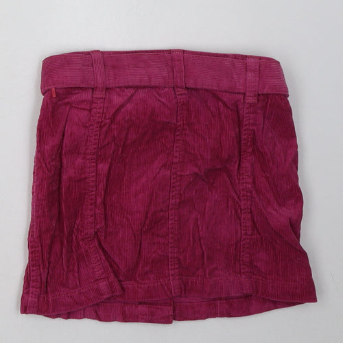 George Girls Purple  Cotton A-Line Skirt Size 6-7 Years  Regular Button