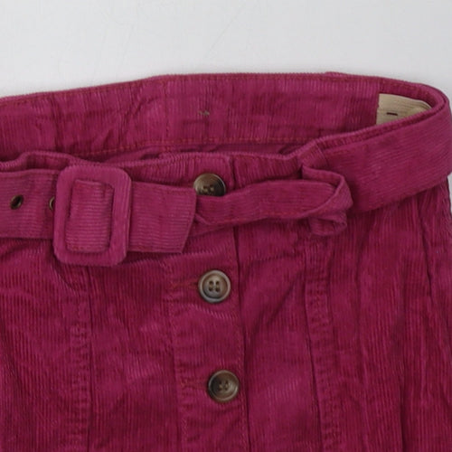 George Girls Purple  Cotton A-Line Skirt Size 6-7 Years  Regular Button