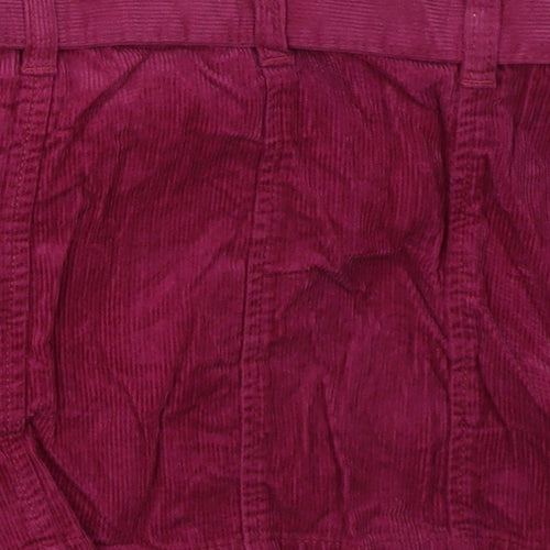 George Girls Purple  Cotton A-Line Skirt Size 6-7 Years  Regular Button