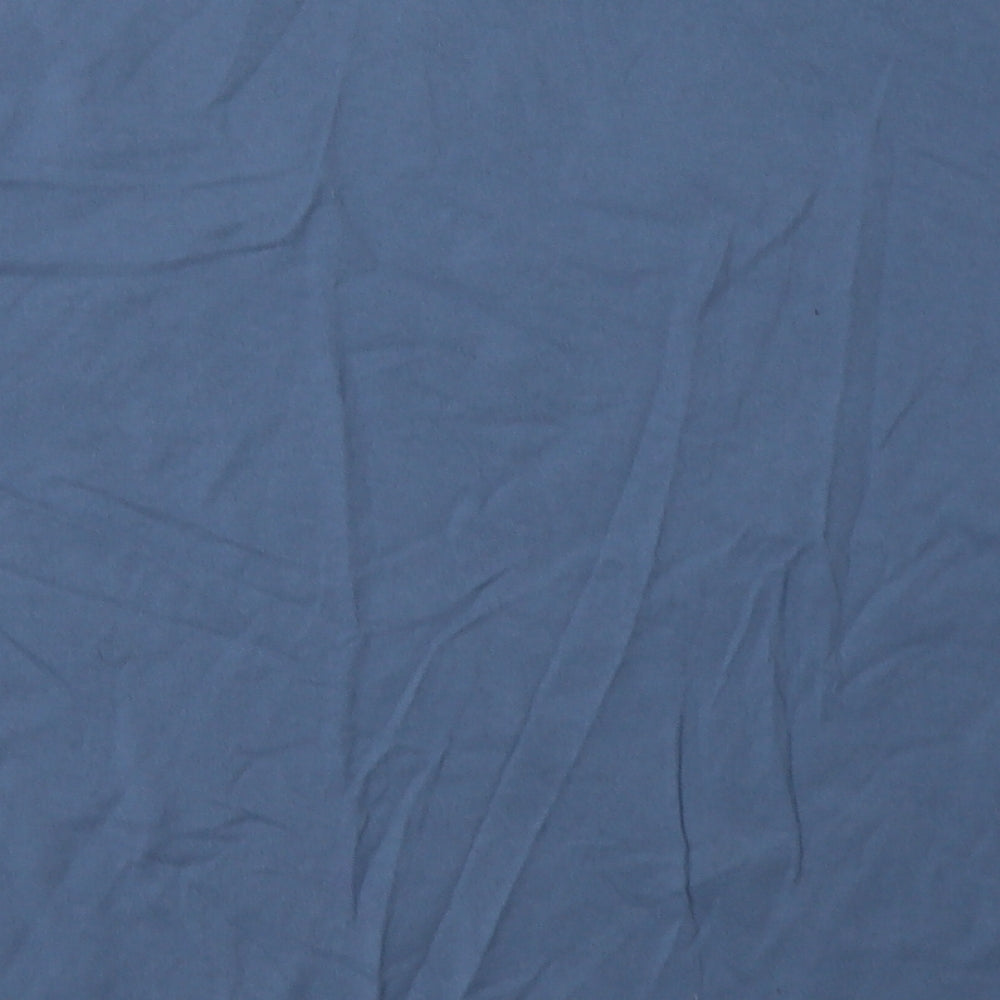 Pull&Bear Mens Blue  Cotton  T-Shirt Size M Crew Neck  - ocean breeze
