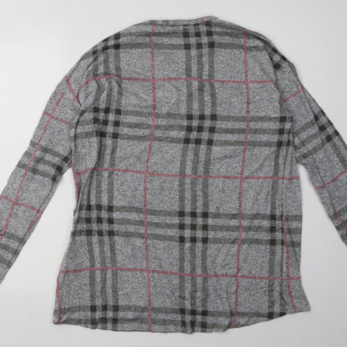 aniston Womens Grey Check Polyester Pullover Sweatshirt Size 14  Pullover