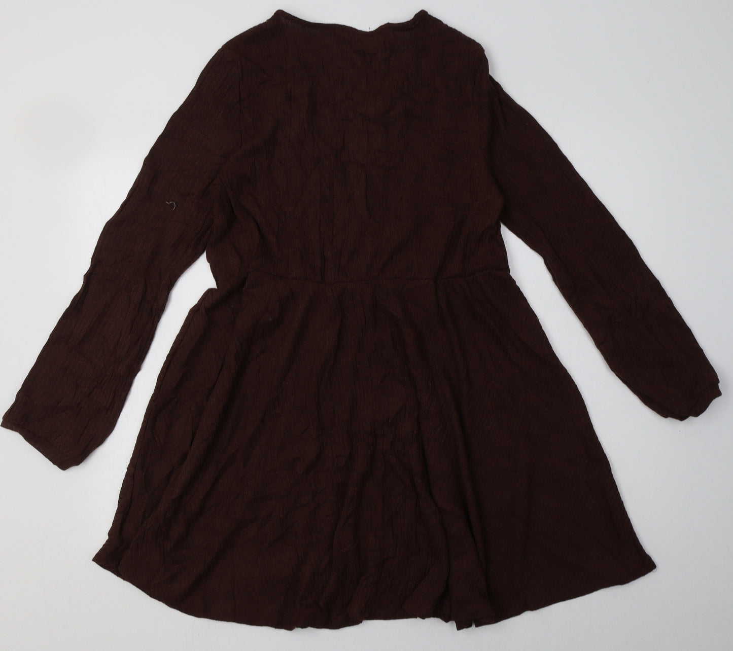 SheIn Womens Brown  Polyester A-Line  Size XL  V-Neck Pullover